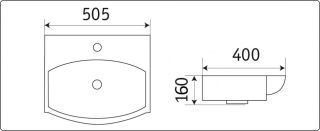 Раковина-чаша CeramaLux 78014C белая 50.5 см